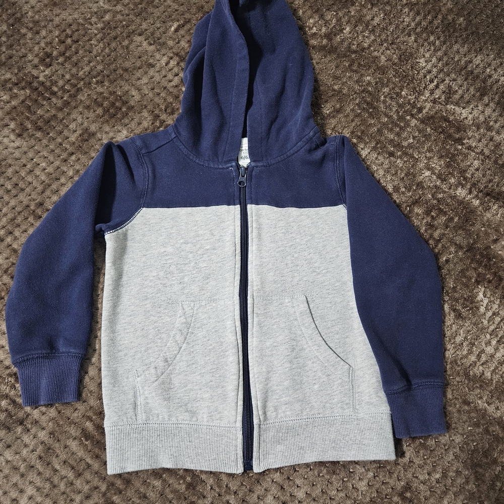 Carter's Navy and Light Gray Zip-Up Hoodie